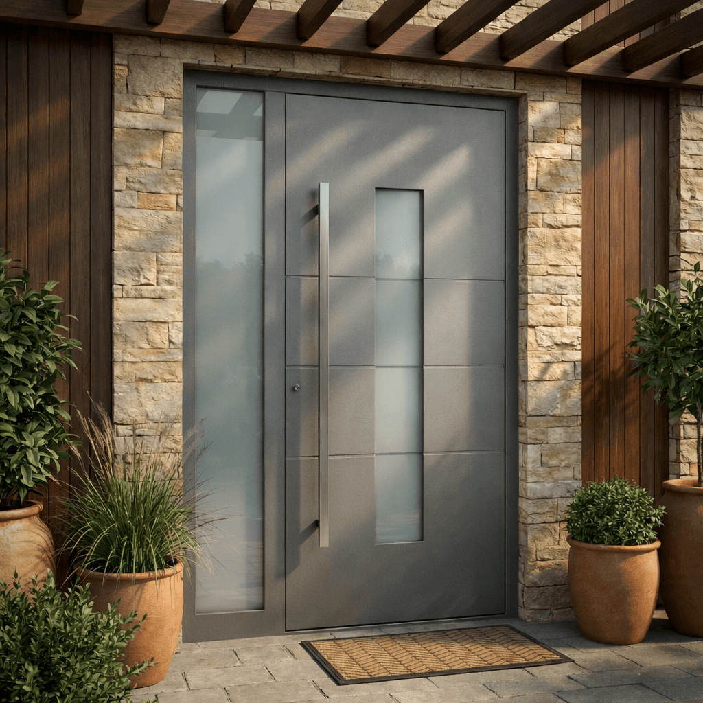 Metron — natural timber door in a warm tone